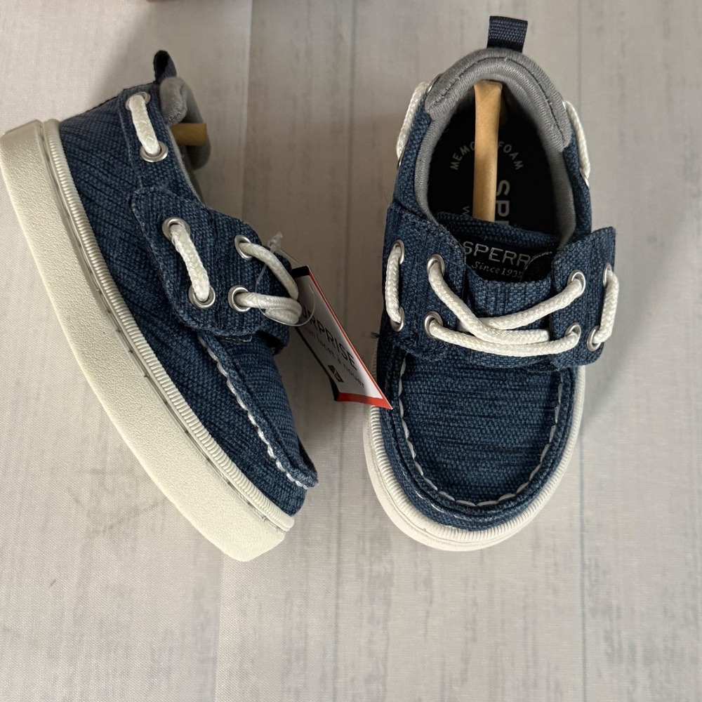 Sperry Sea Ketch Jr Boys Blue Washable Boat Shoes Sneakers Size 5M SCL266628